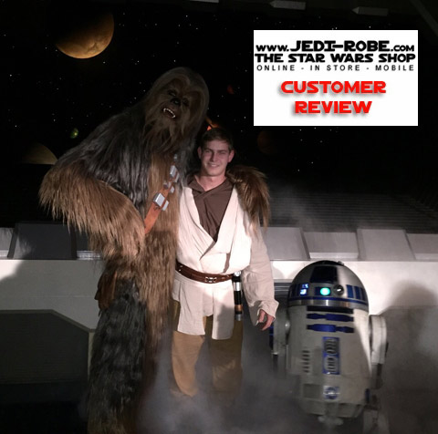 Obi-Wan Kenobi Kostüm Bewertung von Dennis mit chewie und r2d2