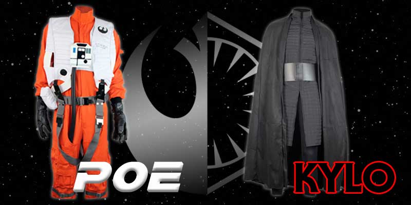 Poe Dameron and Kylo Ren costumes from Jedi-Robe